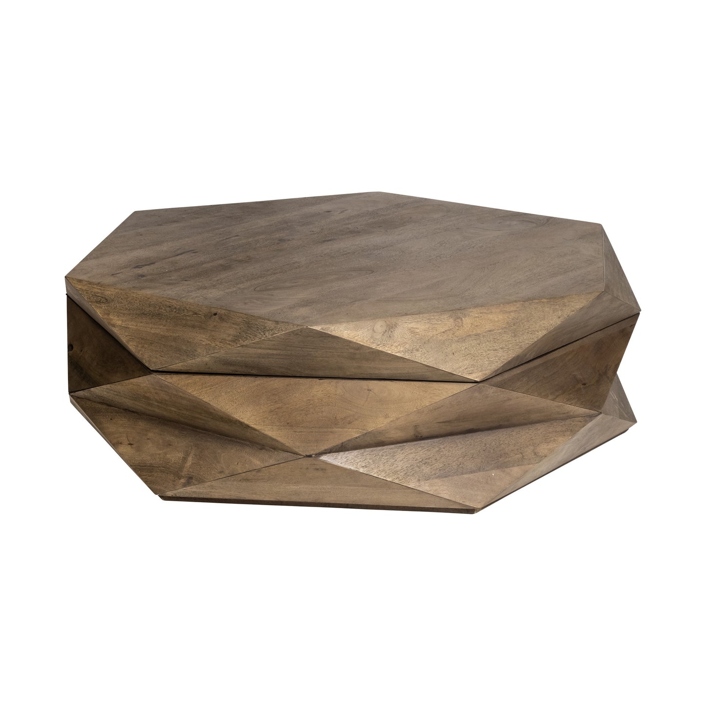 Wood Hexagon Coffee Table