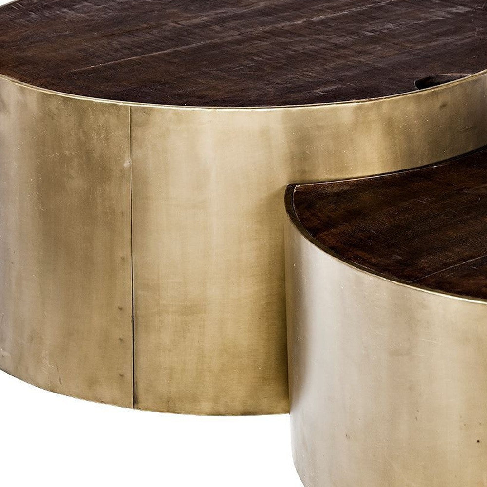 Wood Round Nested Coffee Tables