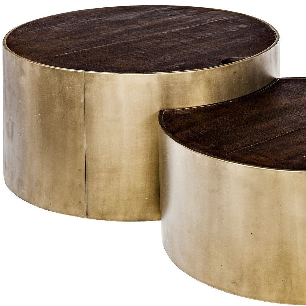 Wood Round Nested Coffee Tables
