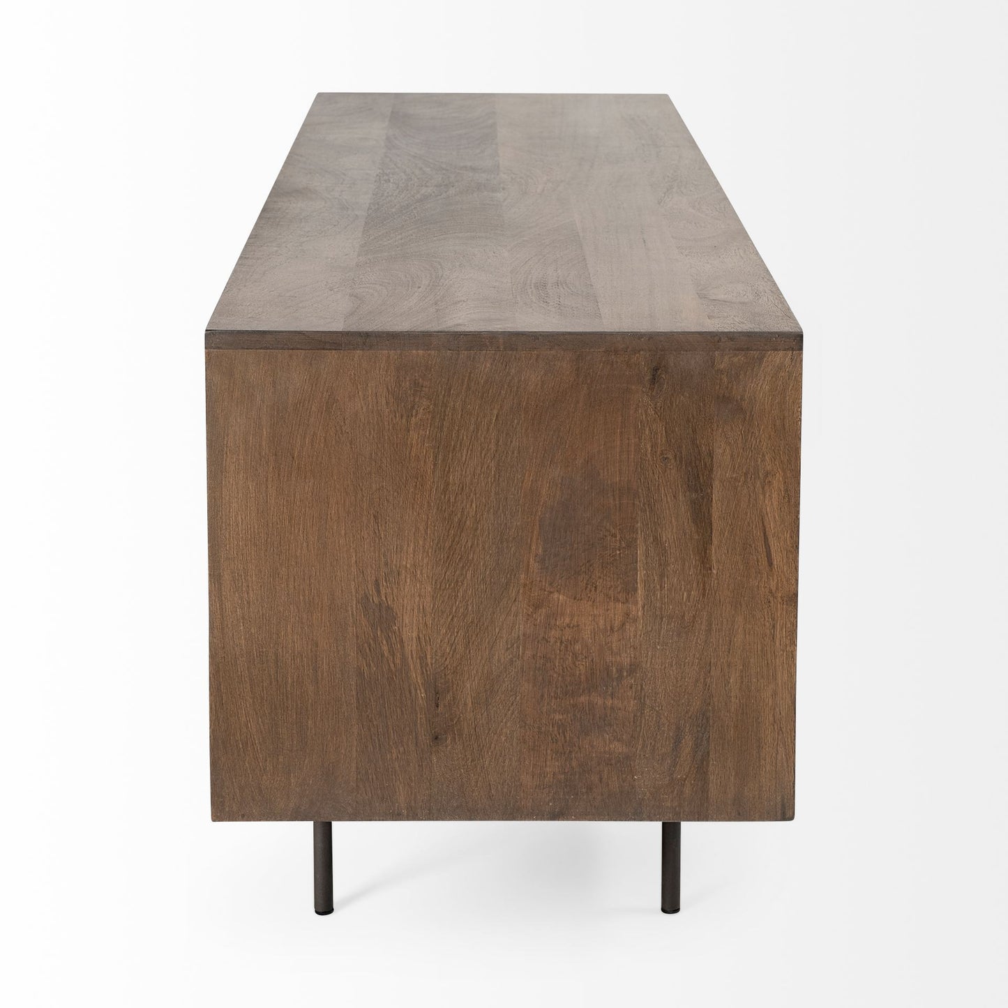 Solid Wood Cabinet Enclosed Storage TV Stand