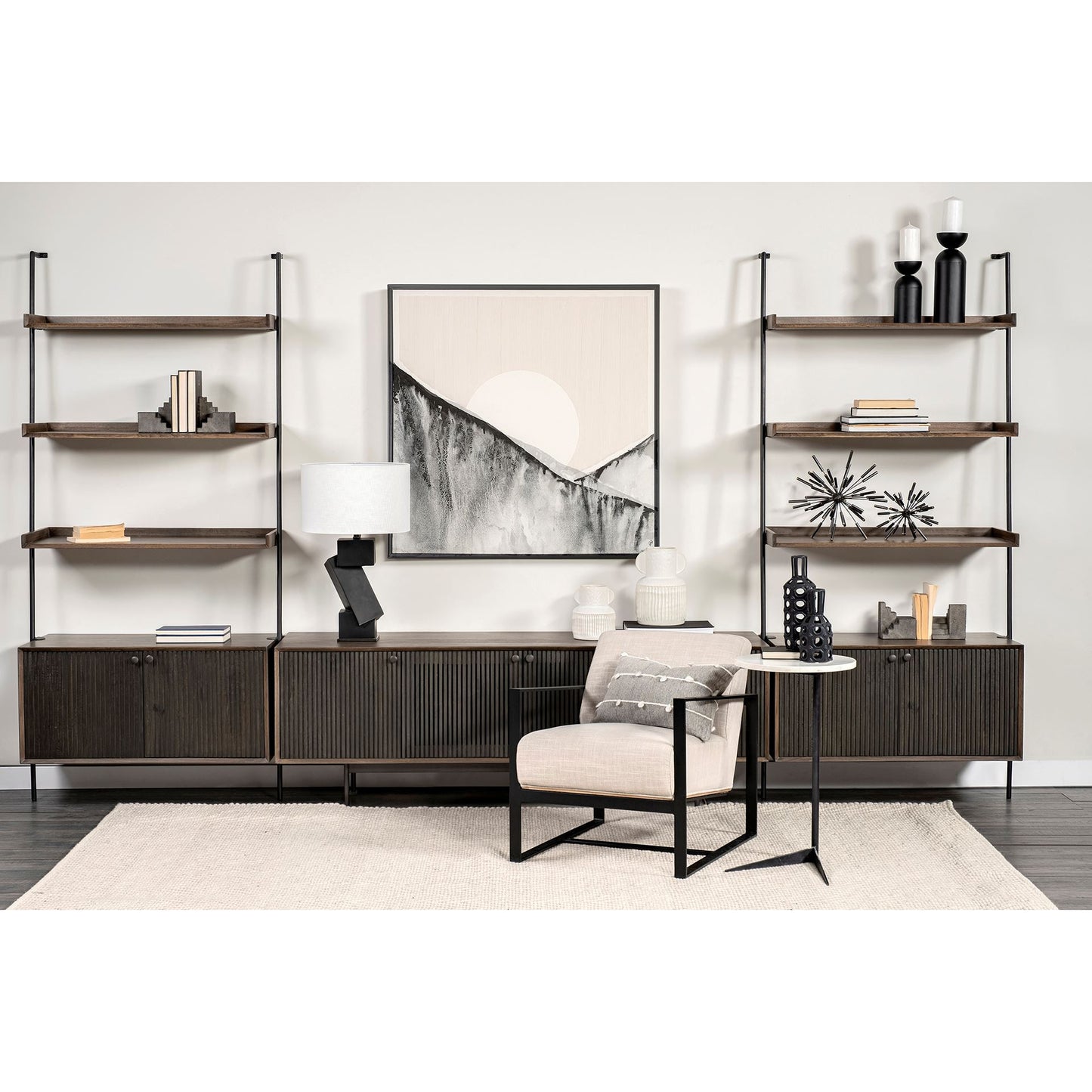 Solid Wood Cabinet Enclosed Storage TV Stand
