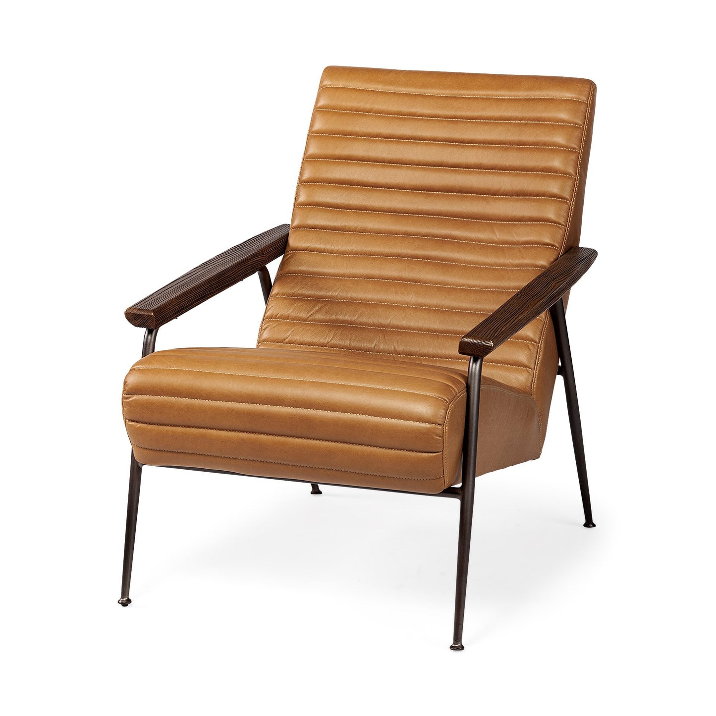 Faux Leather Tufted Lounge Chair
