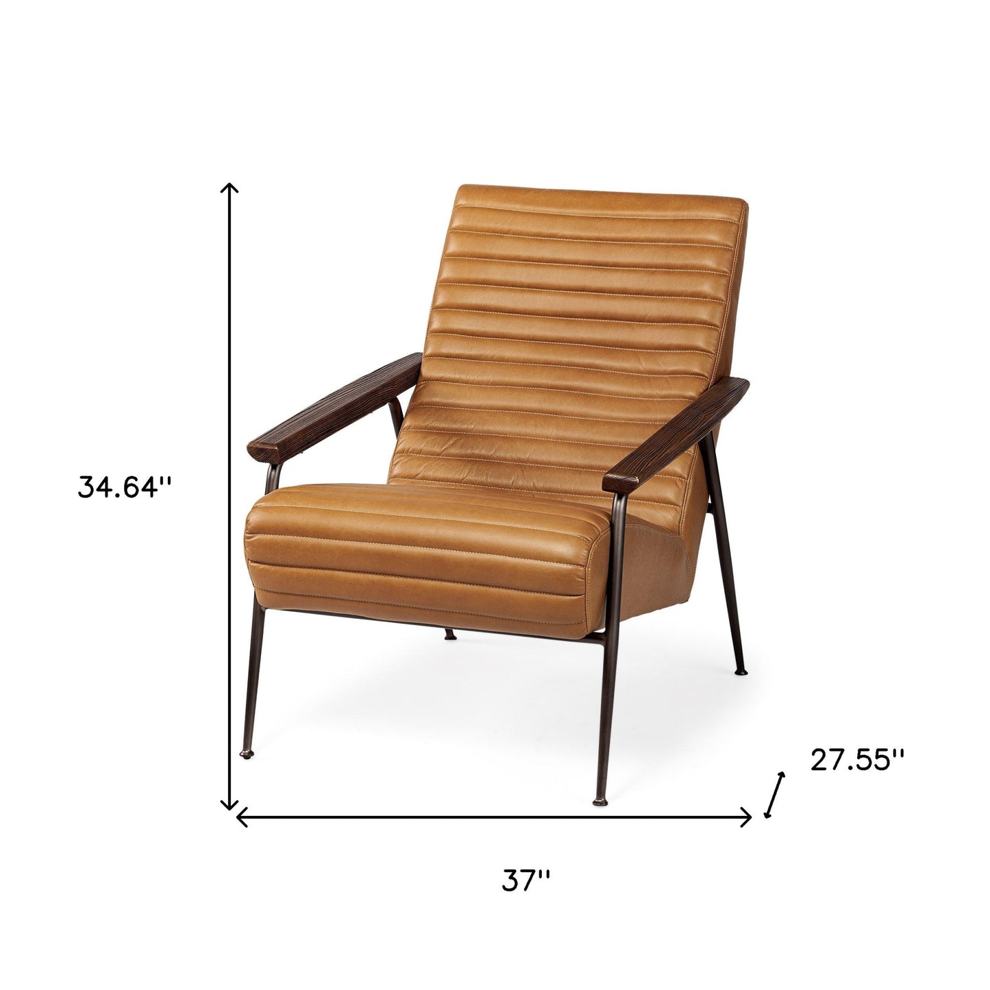 Faux Leather Tufted Lounge Chair