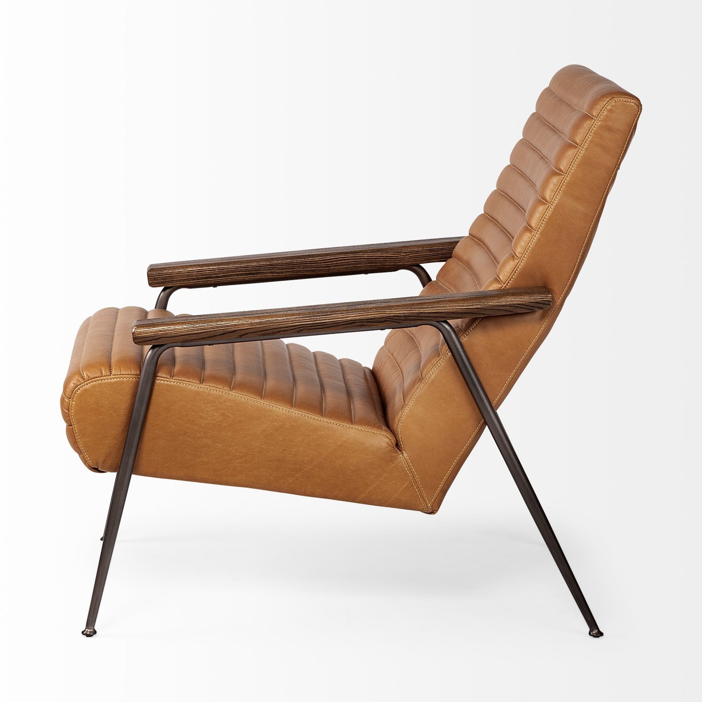 Faux Leather Tufted Lounge Chair