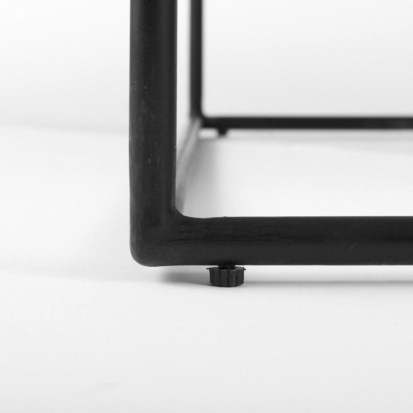 Genuine Marble and Metal Square Frame Coffee Table