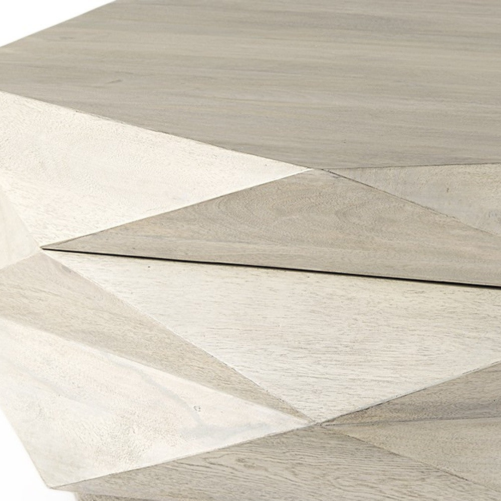 Solid Wood Hexagon Lift Top Solid Coffee Table
