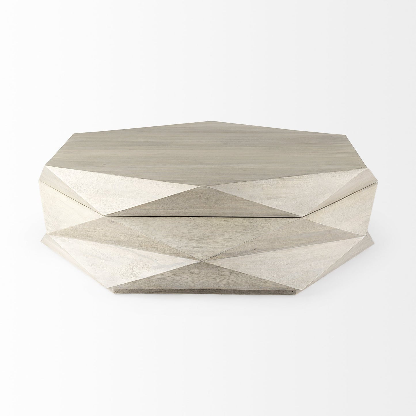 Solid Wood Hexagon Lift Top Solid Coffee Table
