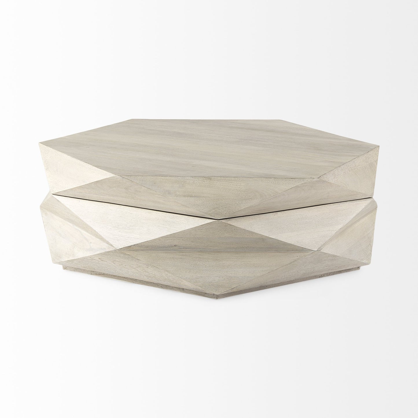 Solid Wood Hexagon Lift Top Solid Coffee Table