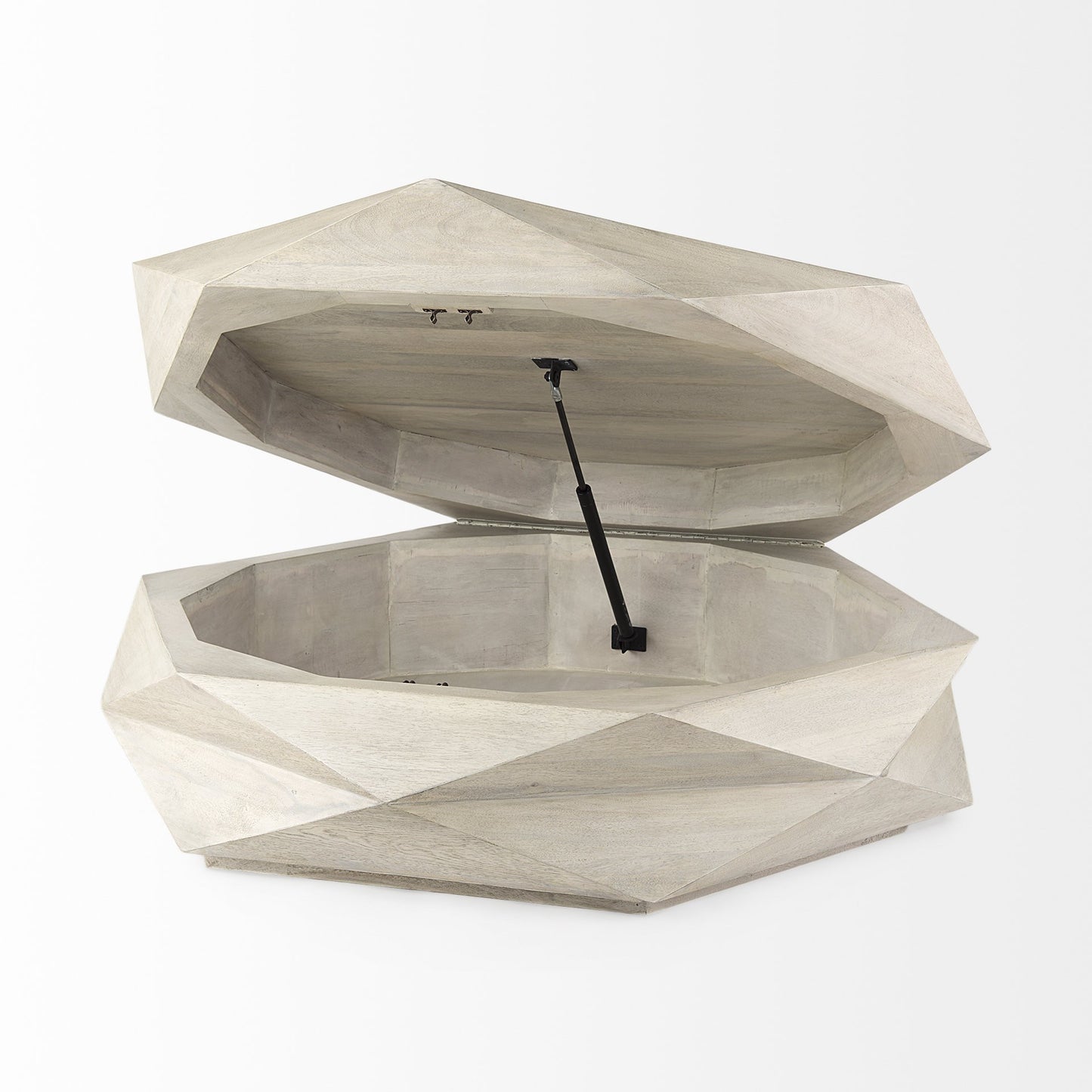 Solid Wood Hexagon Lift Top Solid Coffee Table