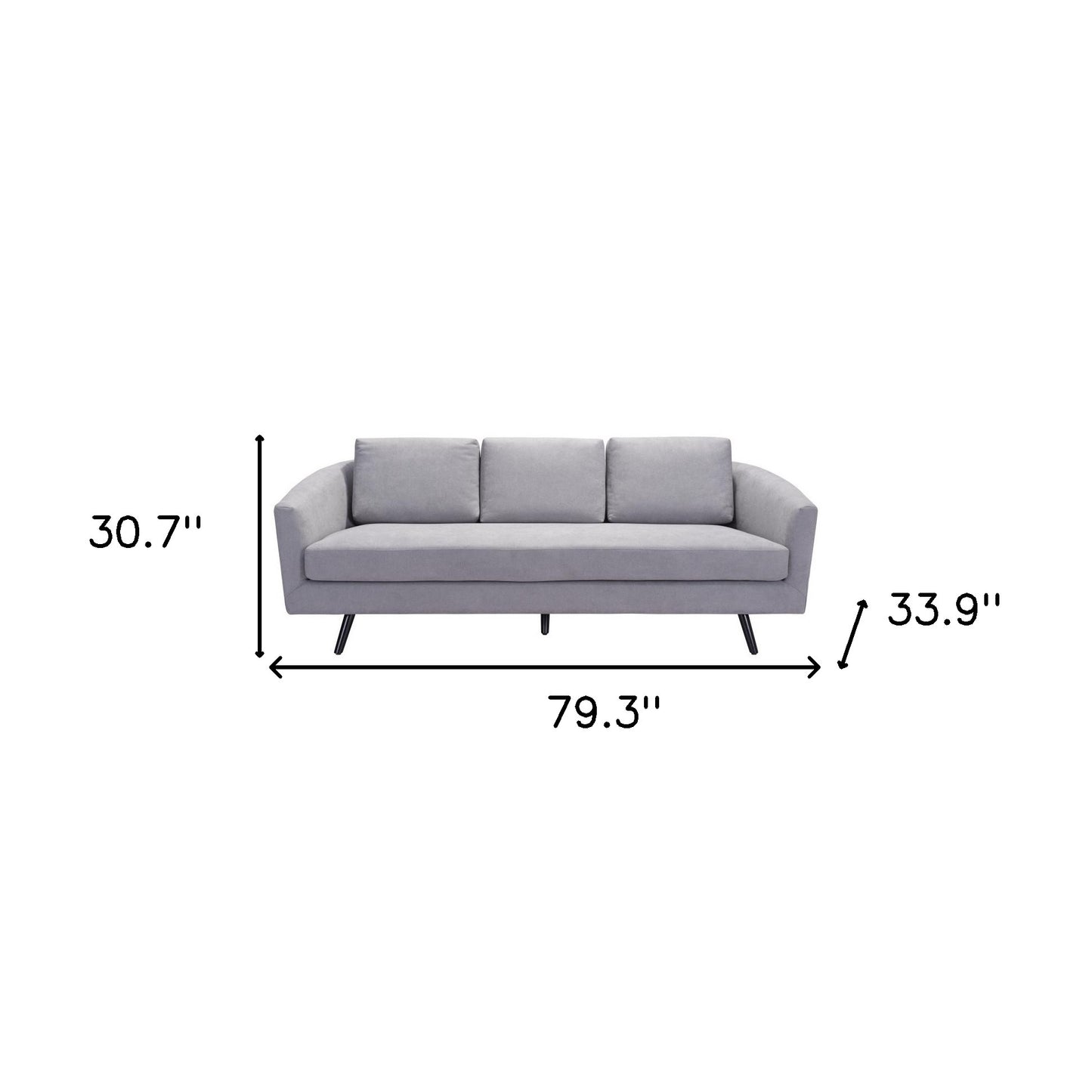 Polyester Sofa with Black Legs
