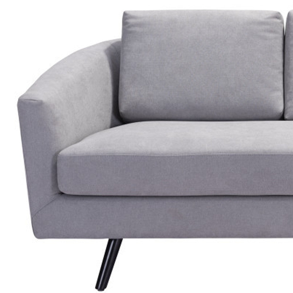 Polyester Sofa with Black Legs