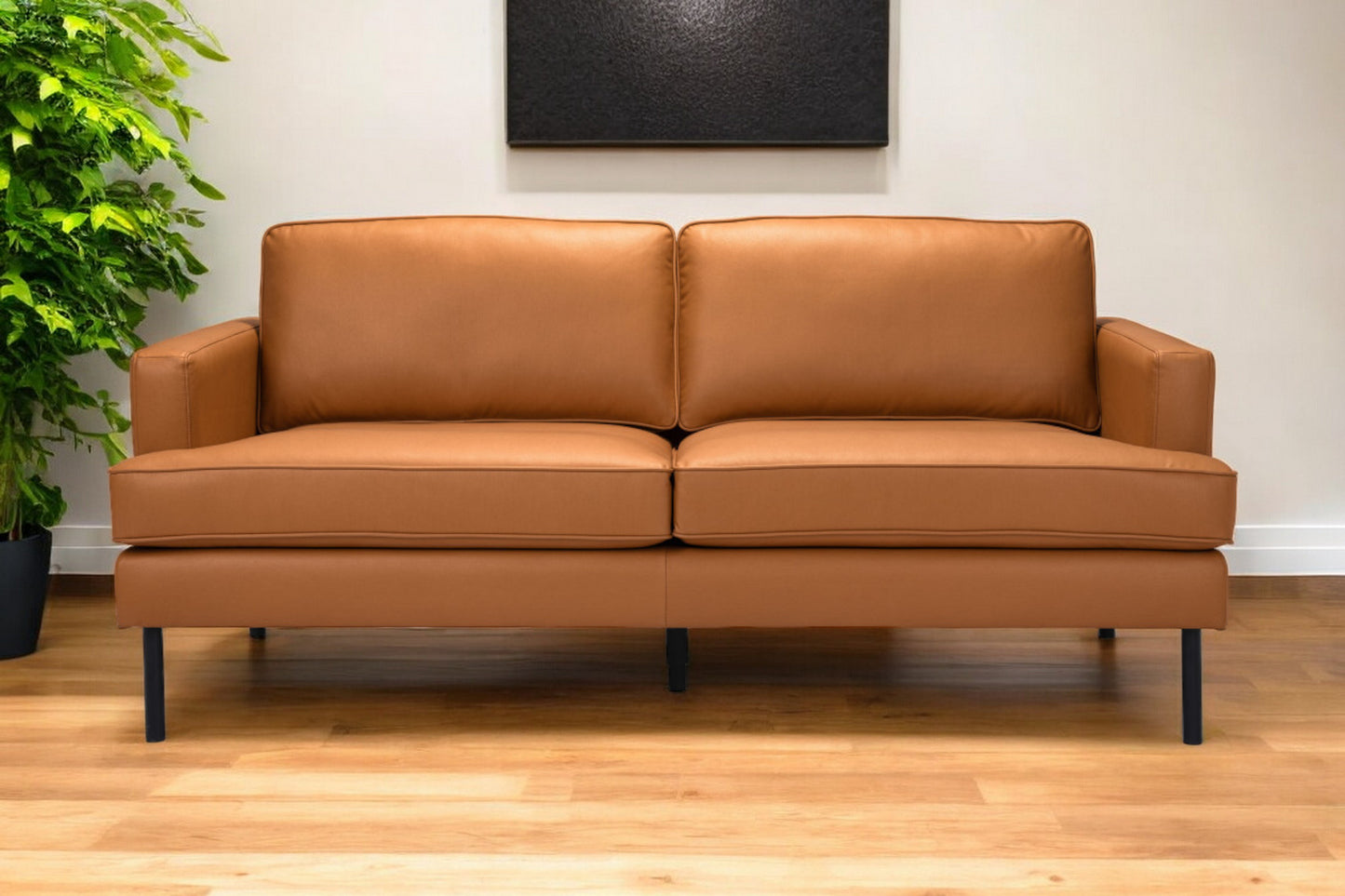 Polyester Sofa with Black Legs