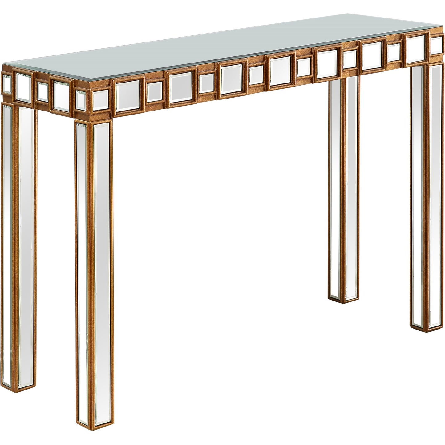 Mirrored Glass Console Table