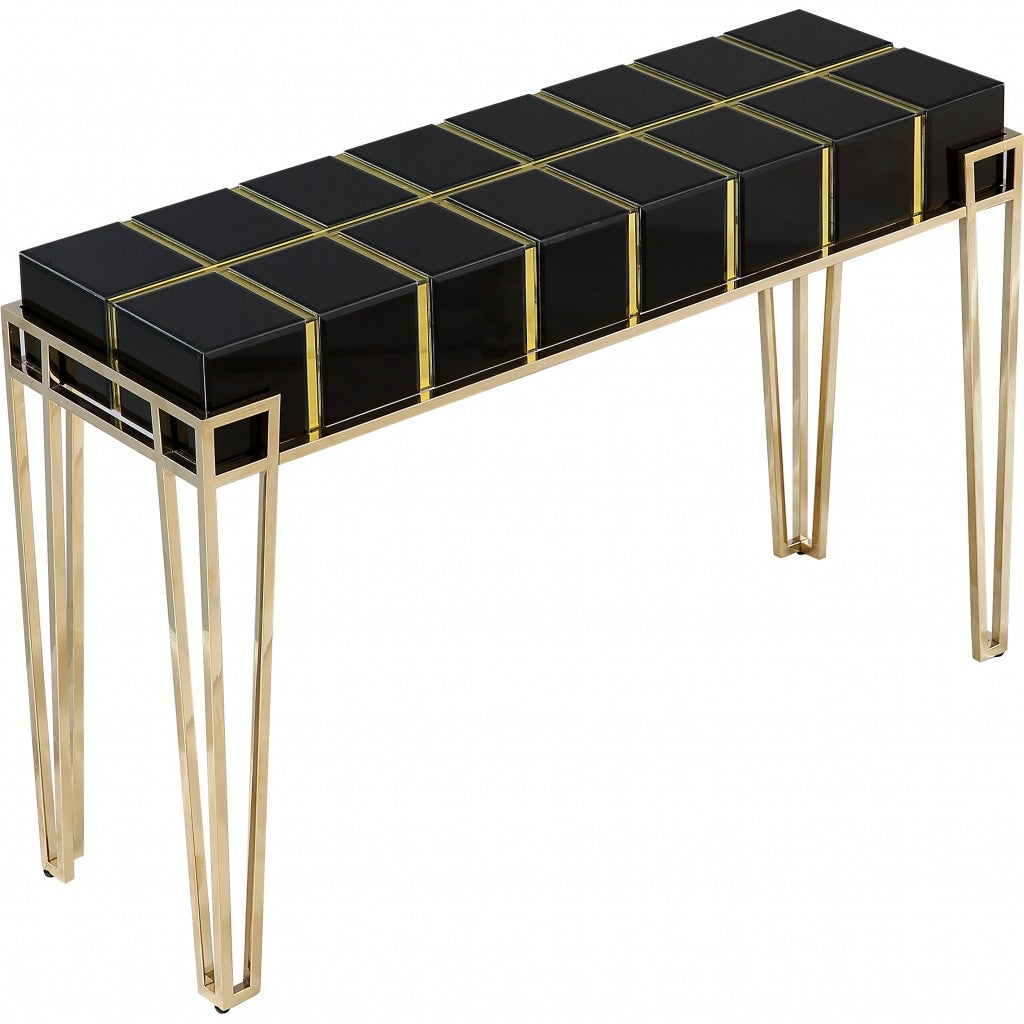 Mirrored Glass Console Table