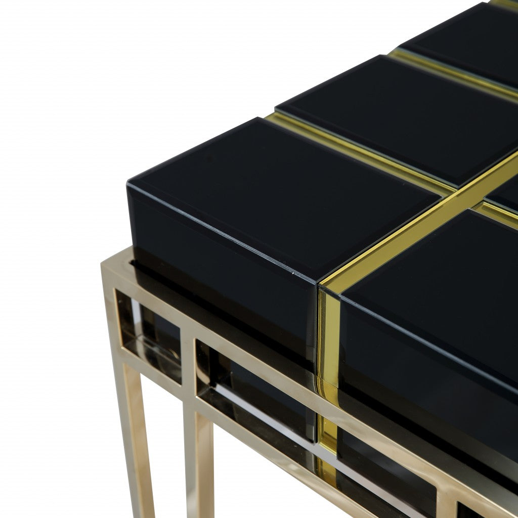 Mirrored Glass Console Table
