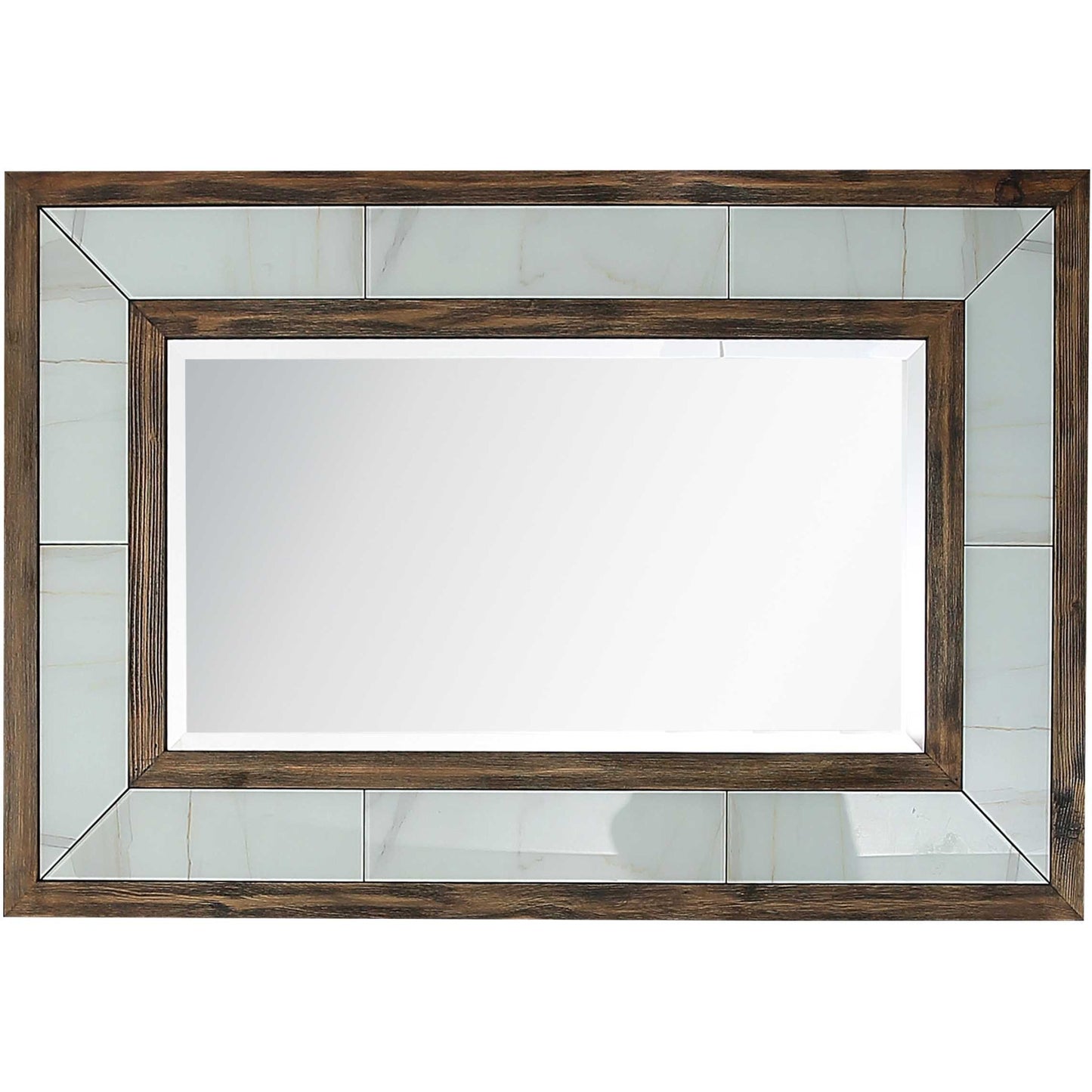 Solid Wood and Faux Marble Sled Console Table