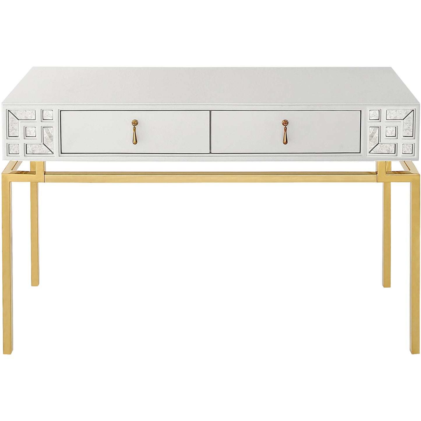 Wood Console Table with Two Drawers