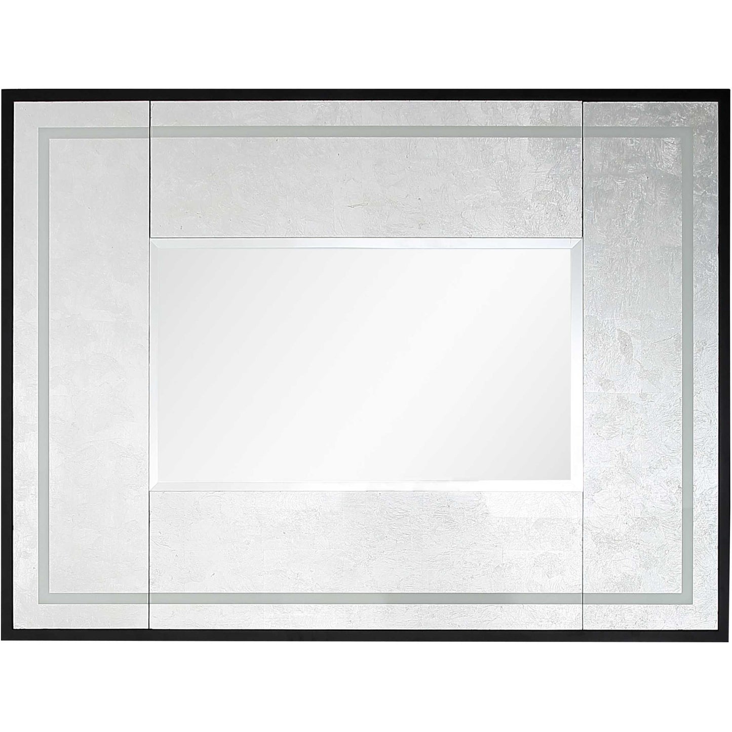 Mirrored Wood and Glass Console Table with Two Drawers