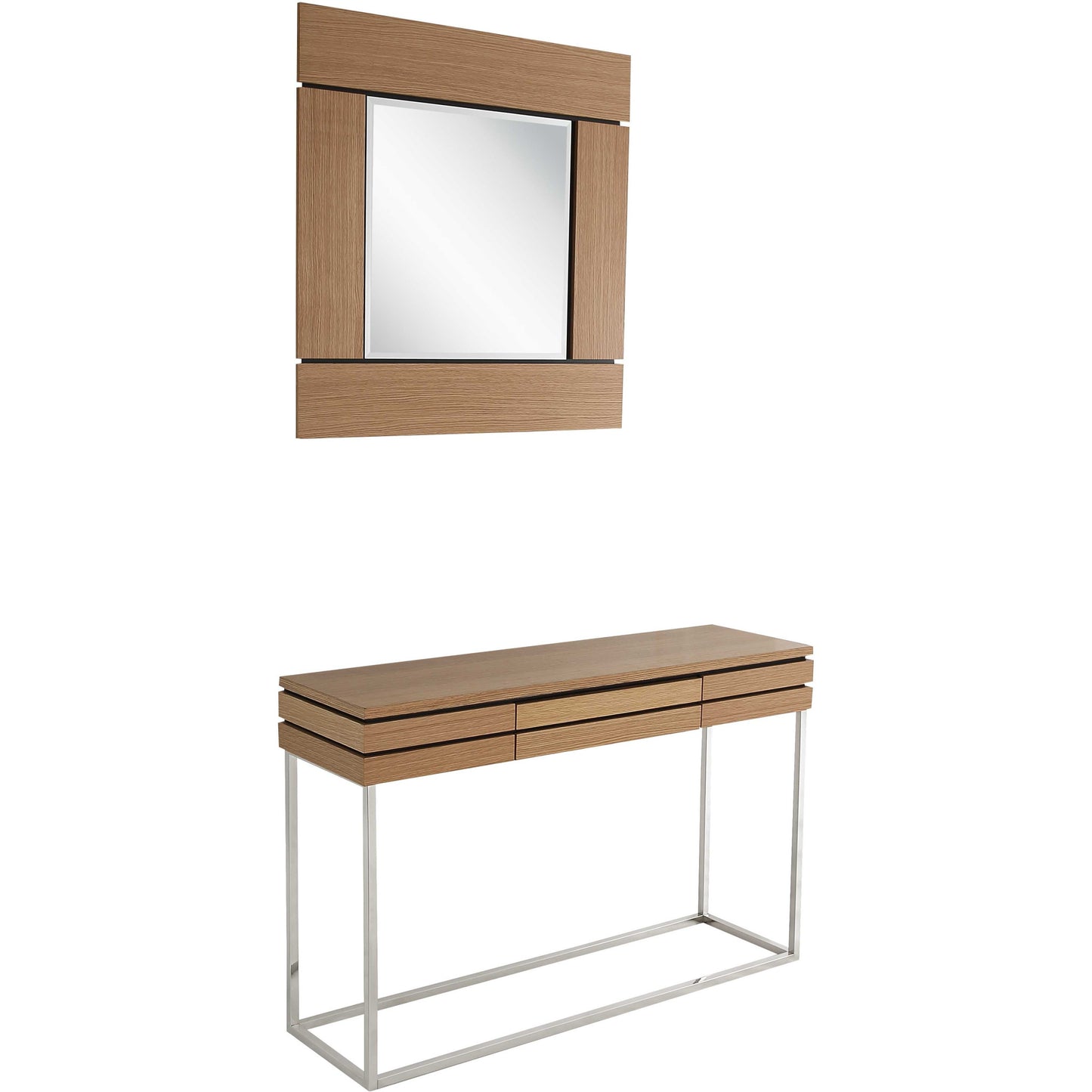 Wood Frame Console Table with Drawer