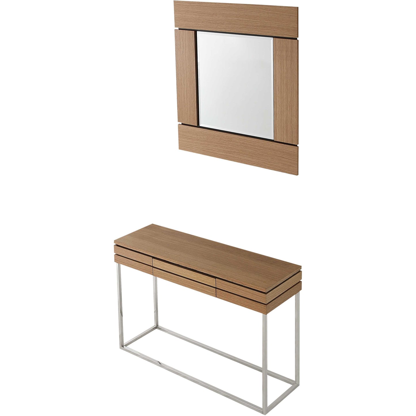 Wood Frame Console Table with Drawer