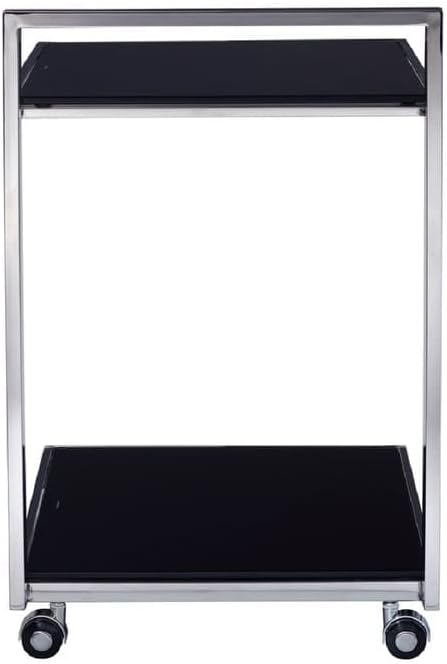Luxe Collection Glass & Steel Serving Table