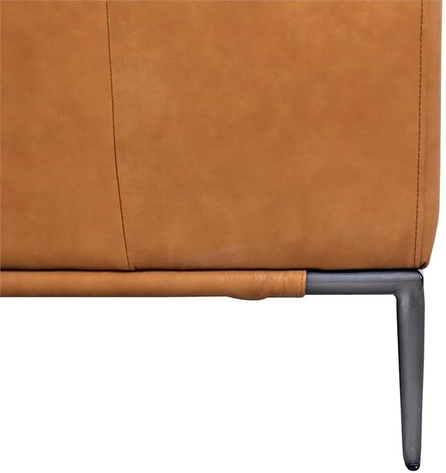 Kimberly Top Grain Leather 3 Seater Brown Sofa