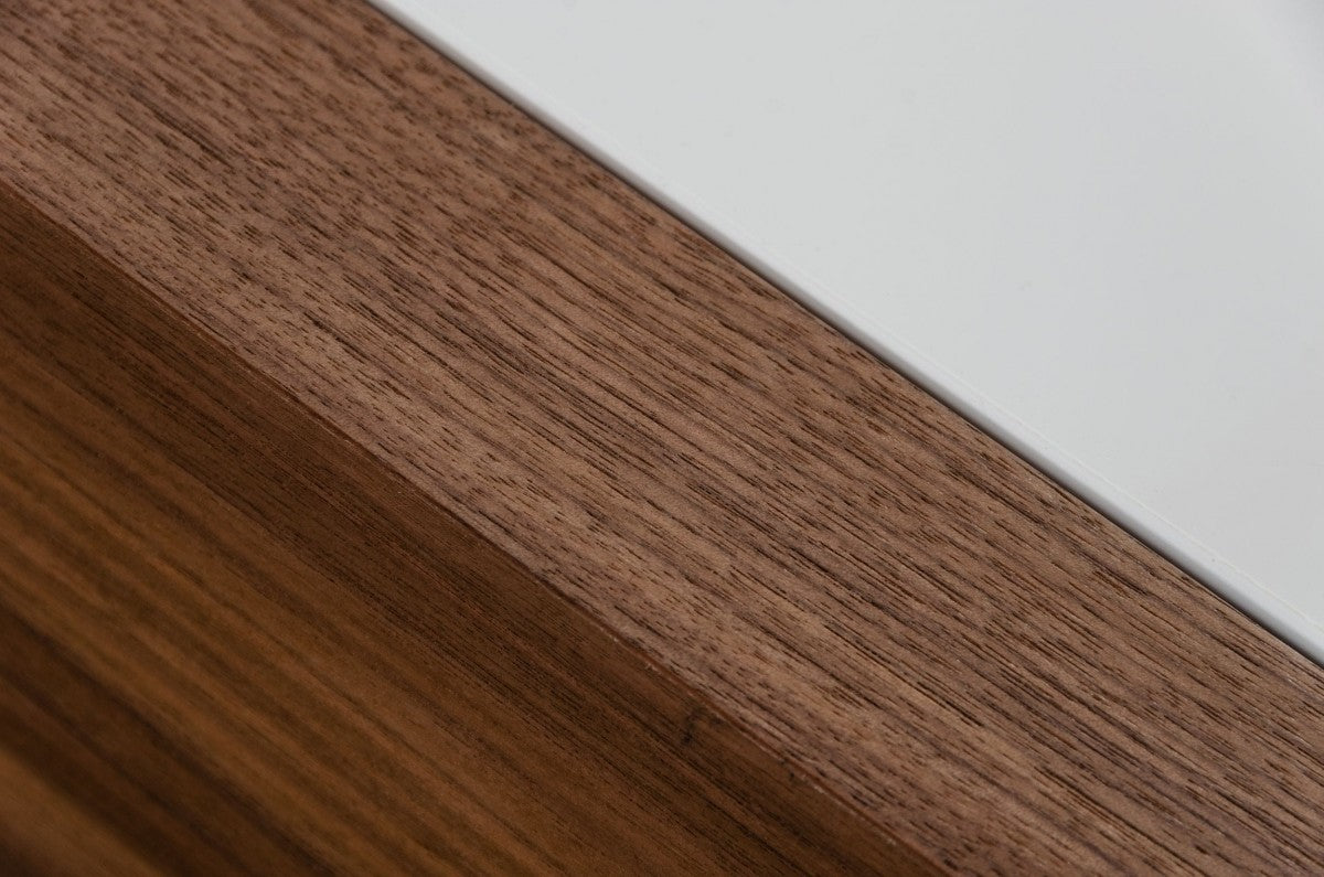 Wood Square Solid Coffee Table with Four Drawers