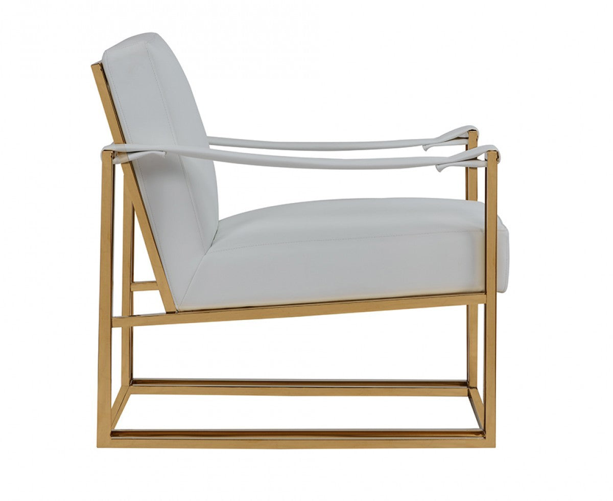 Faux Leather Lounge Chair