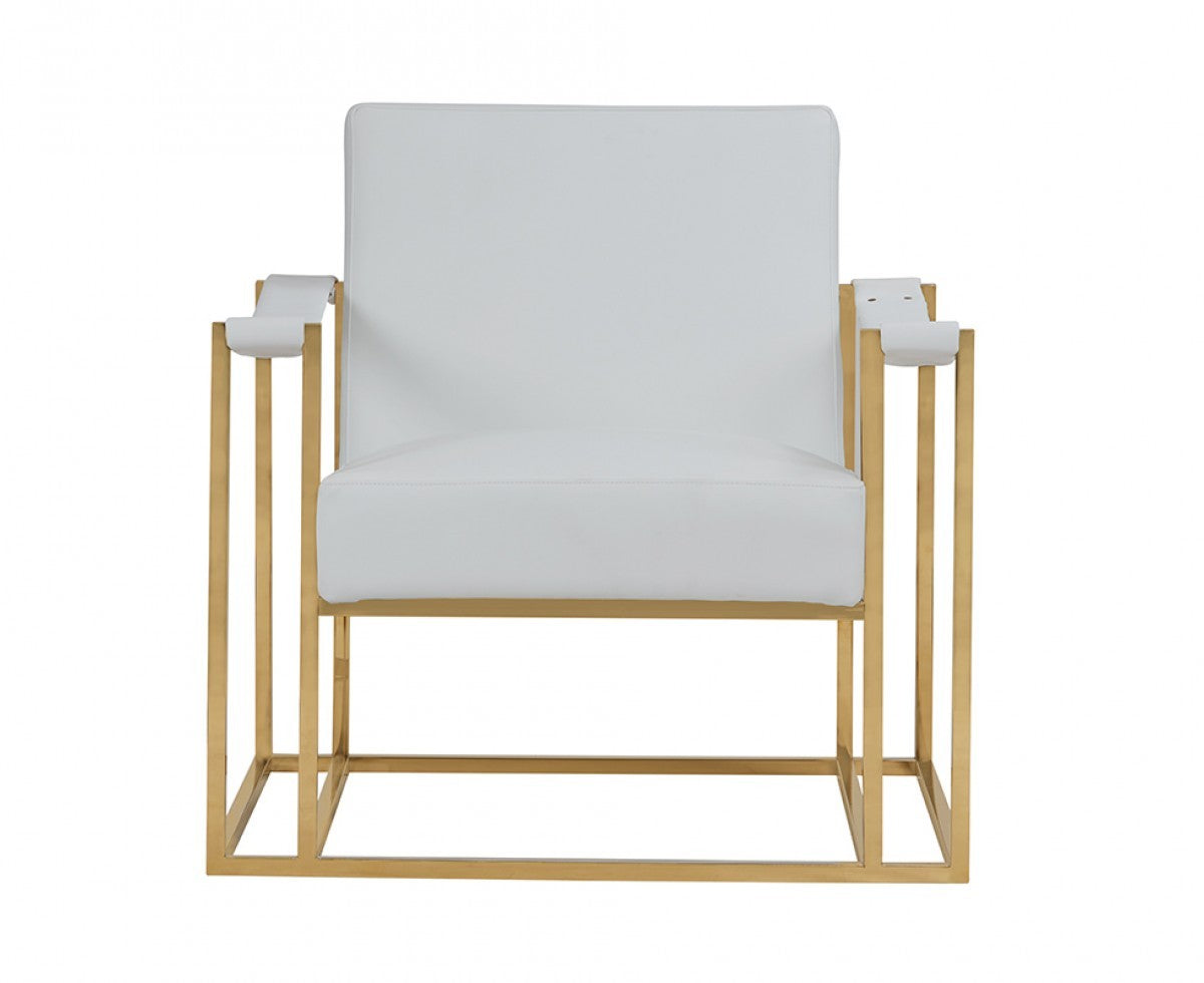 Faux Leather Lounge Chair