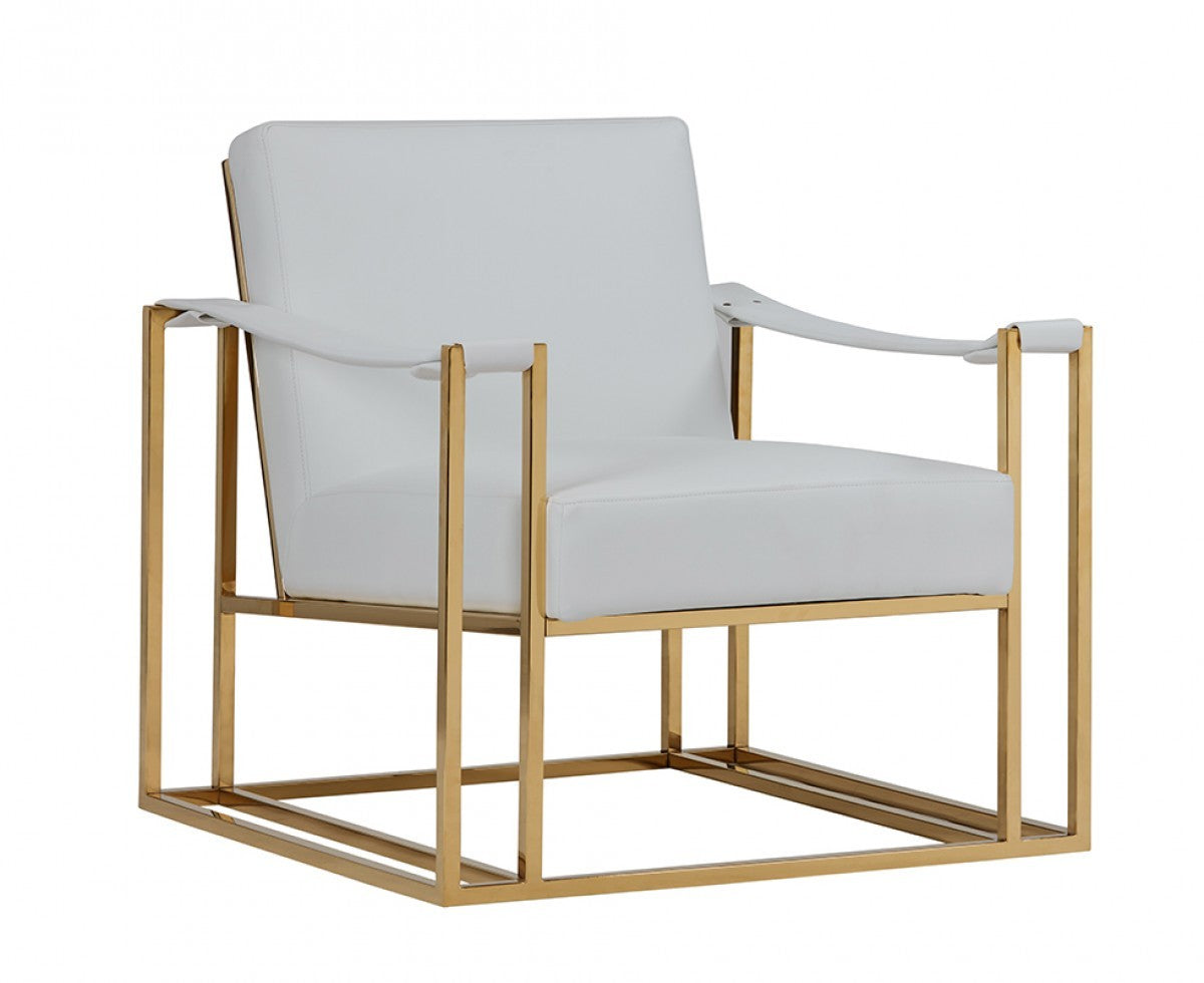 Faux Leather Lounge Chair