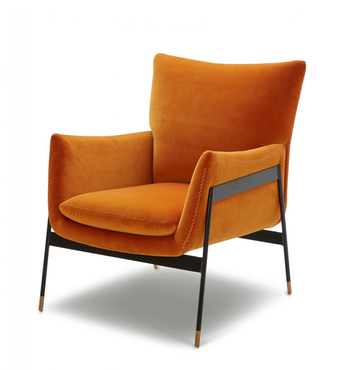 Velvet Wingback Chair