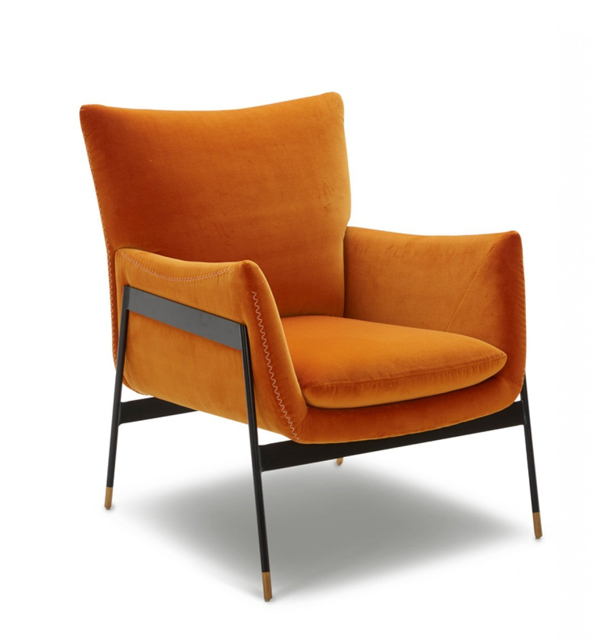 Velvet Wingback Chair