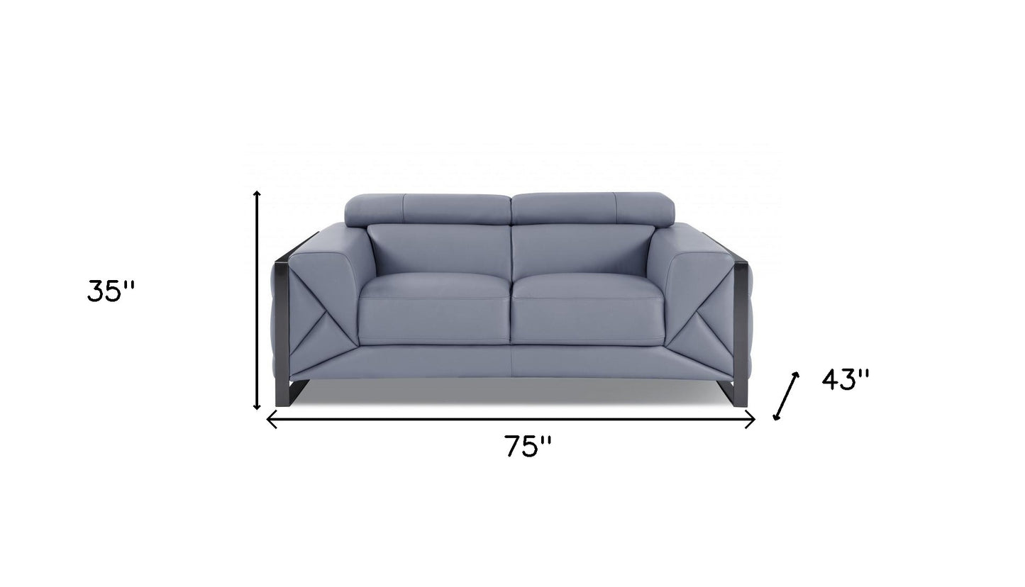 Italian Leather Loveseat