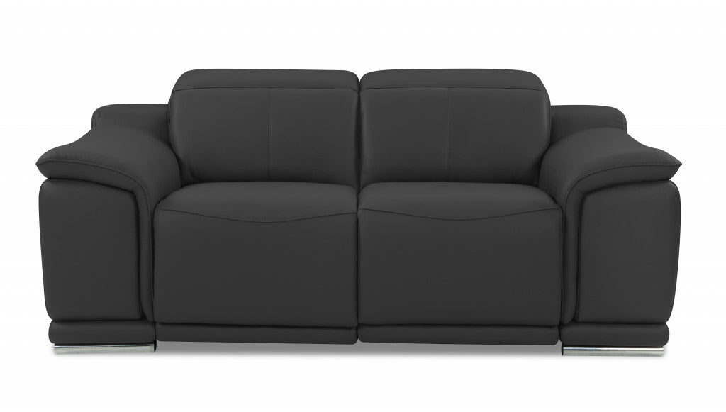 Italian Leather Power Reclining Loveseat