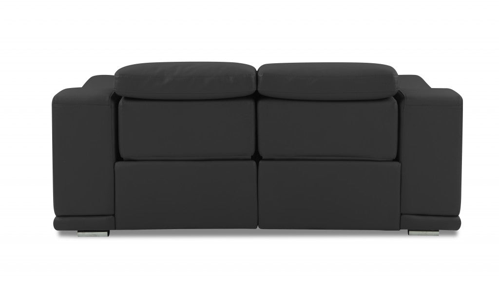 Italian Leather Power Reclining Loveseat
