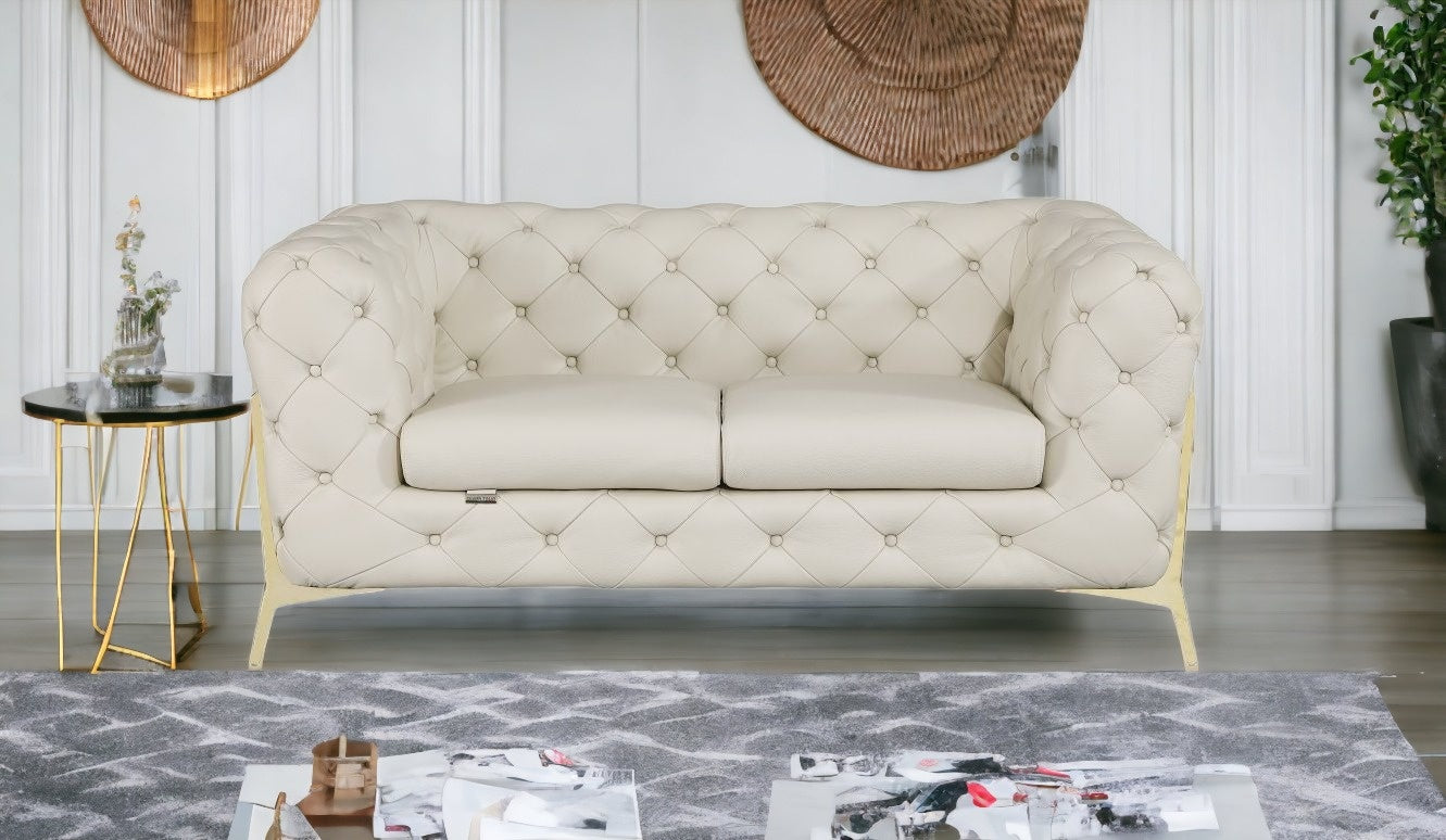 Italian Leather Loveseat