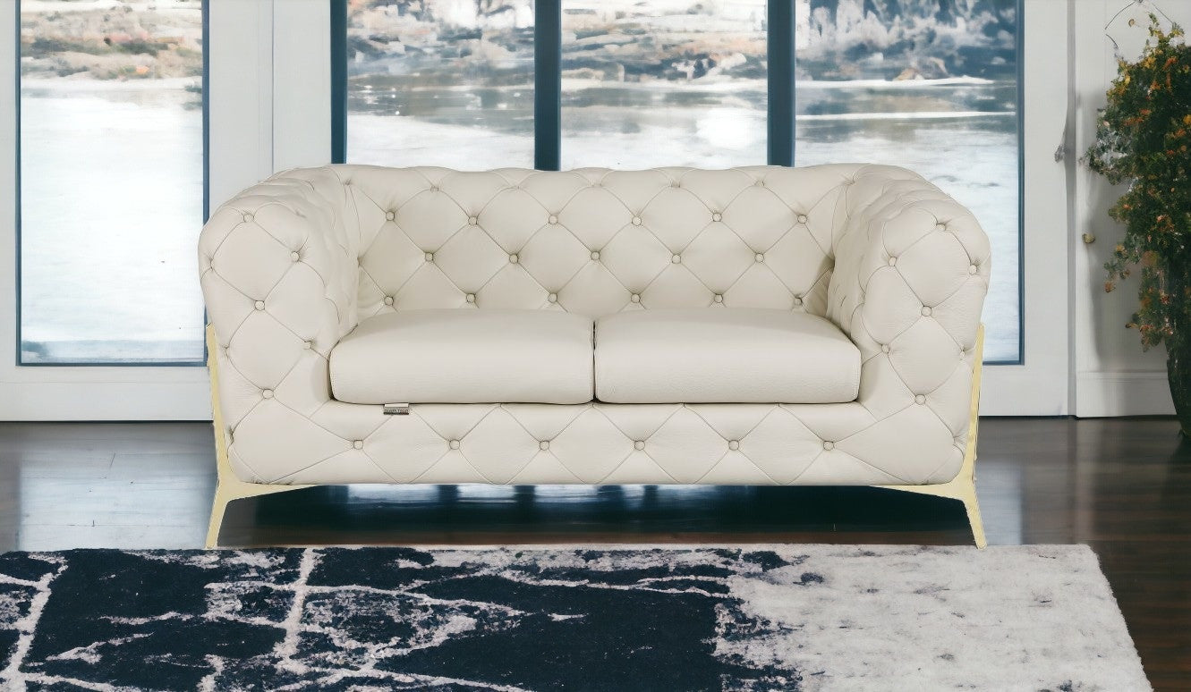 Italian Leather Loveseat