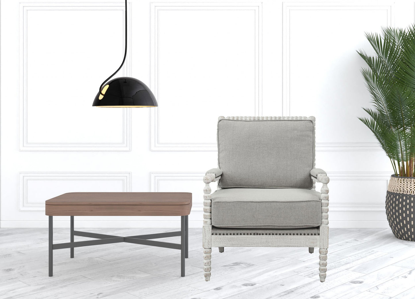 Linen Club Chair