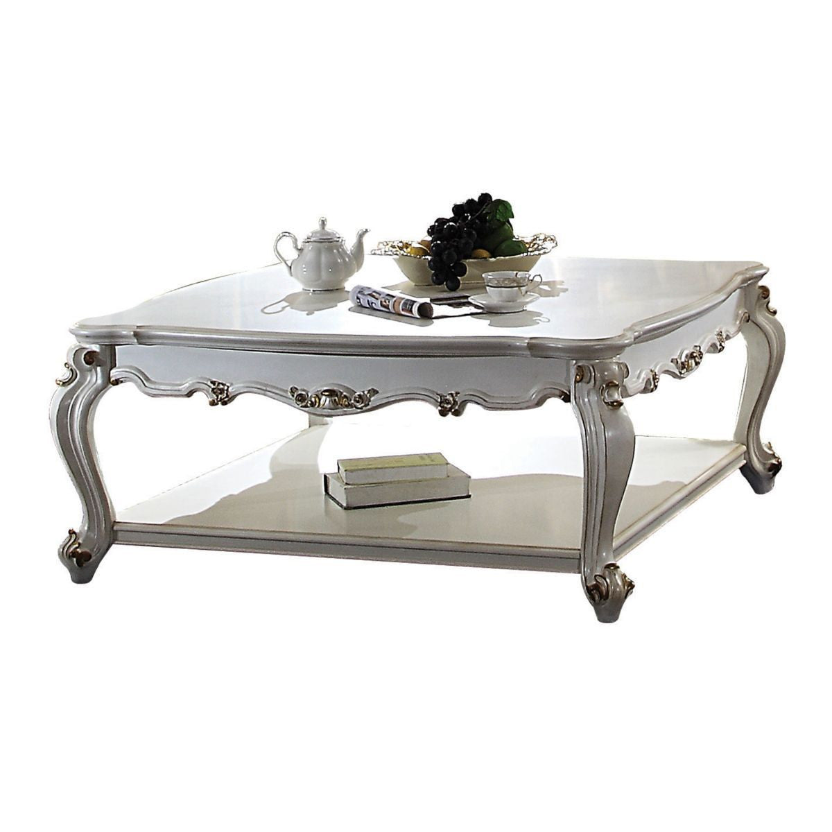 Wood Coffee Table with Shelf