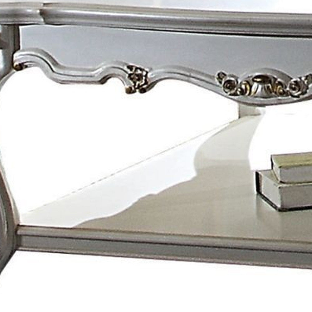 Wood Coffee Table with Shelf