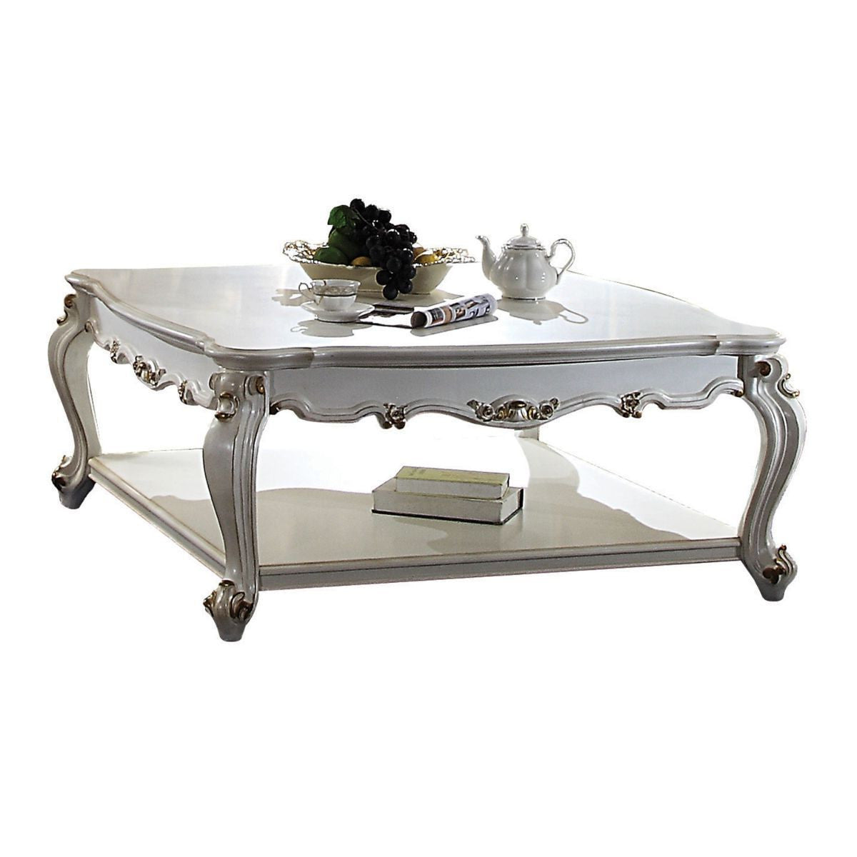 Wood Coffee Table with Shelf
