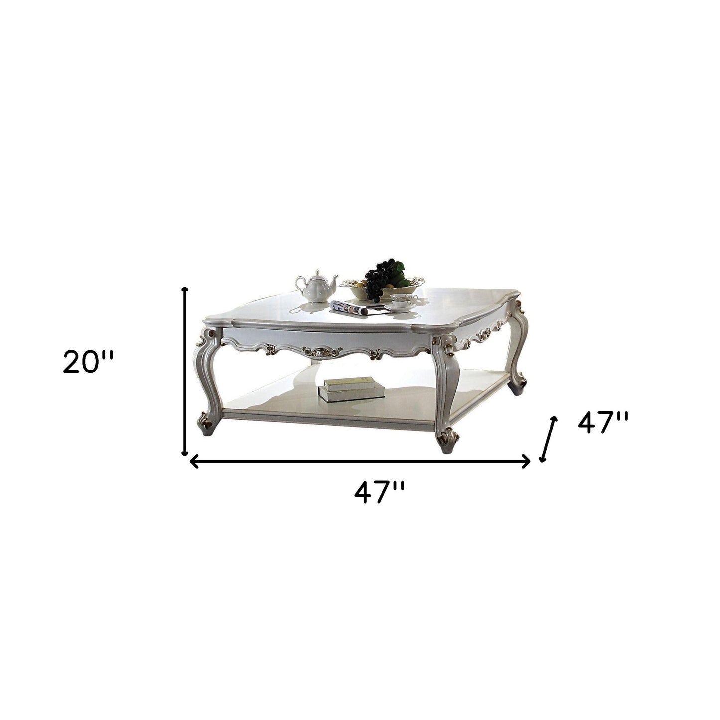 Wood Coffee Table with Shelf