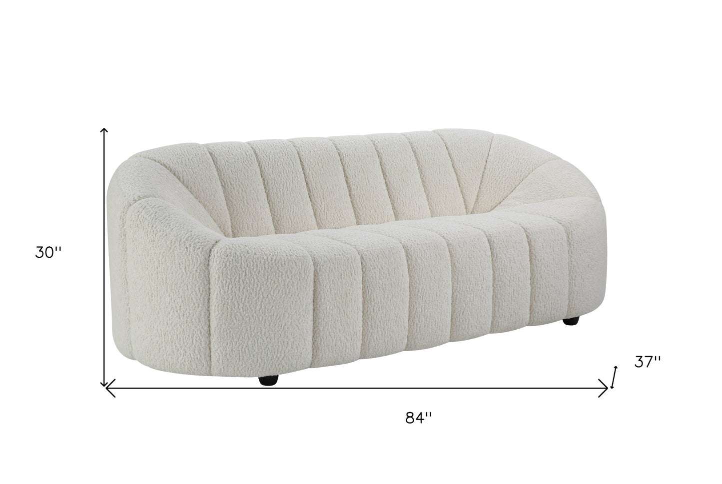 Sherpa Sofa with Black Legs