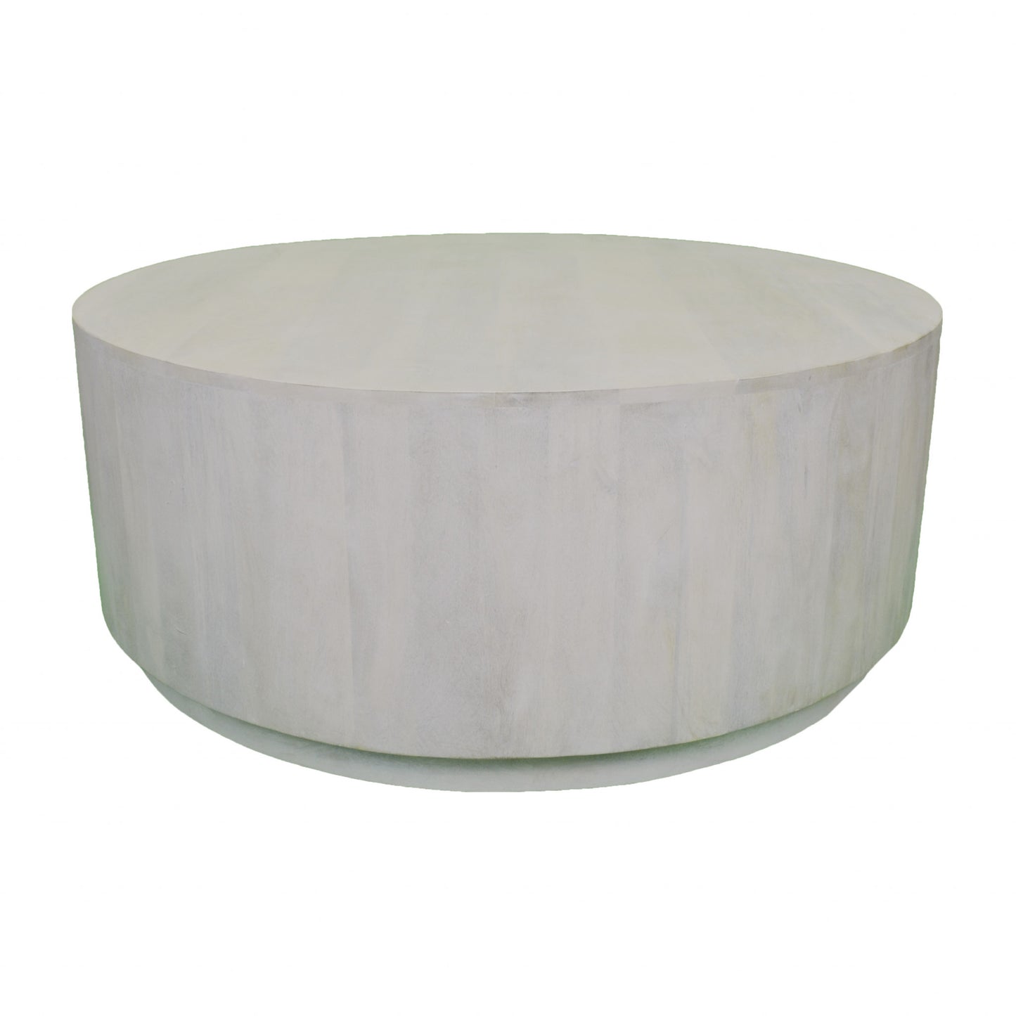Solid Wood Round Distressed Coffee Table