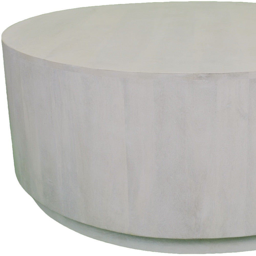 Solid Wood Round Distressed Coffee Table