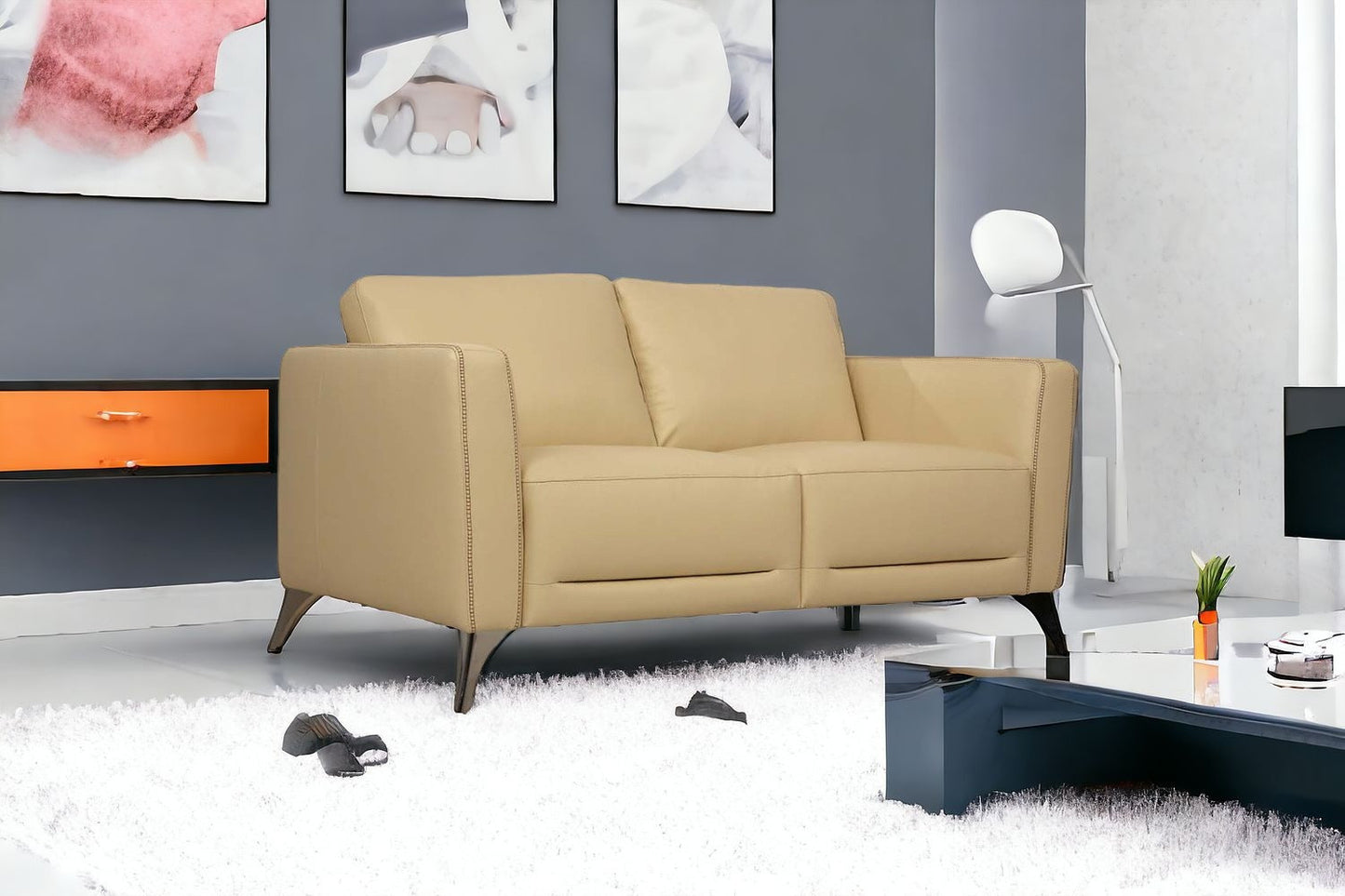 Leather Loveseat