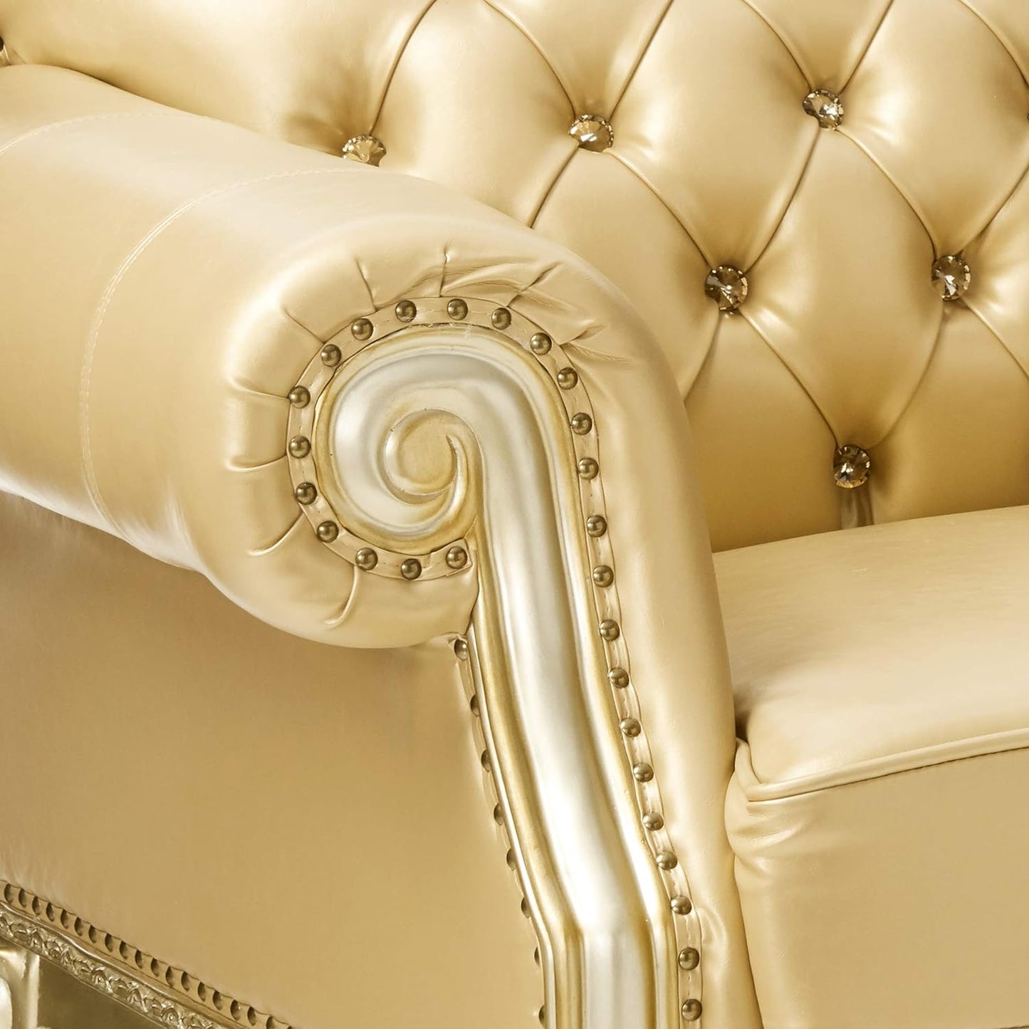 Faux Leather Loveseat and Toss Pillows