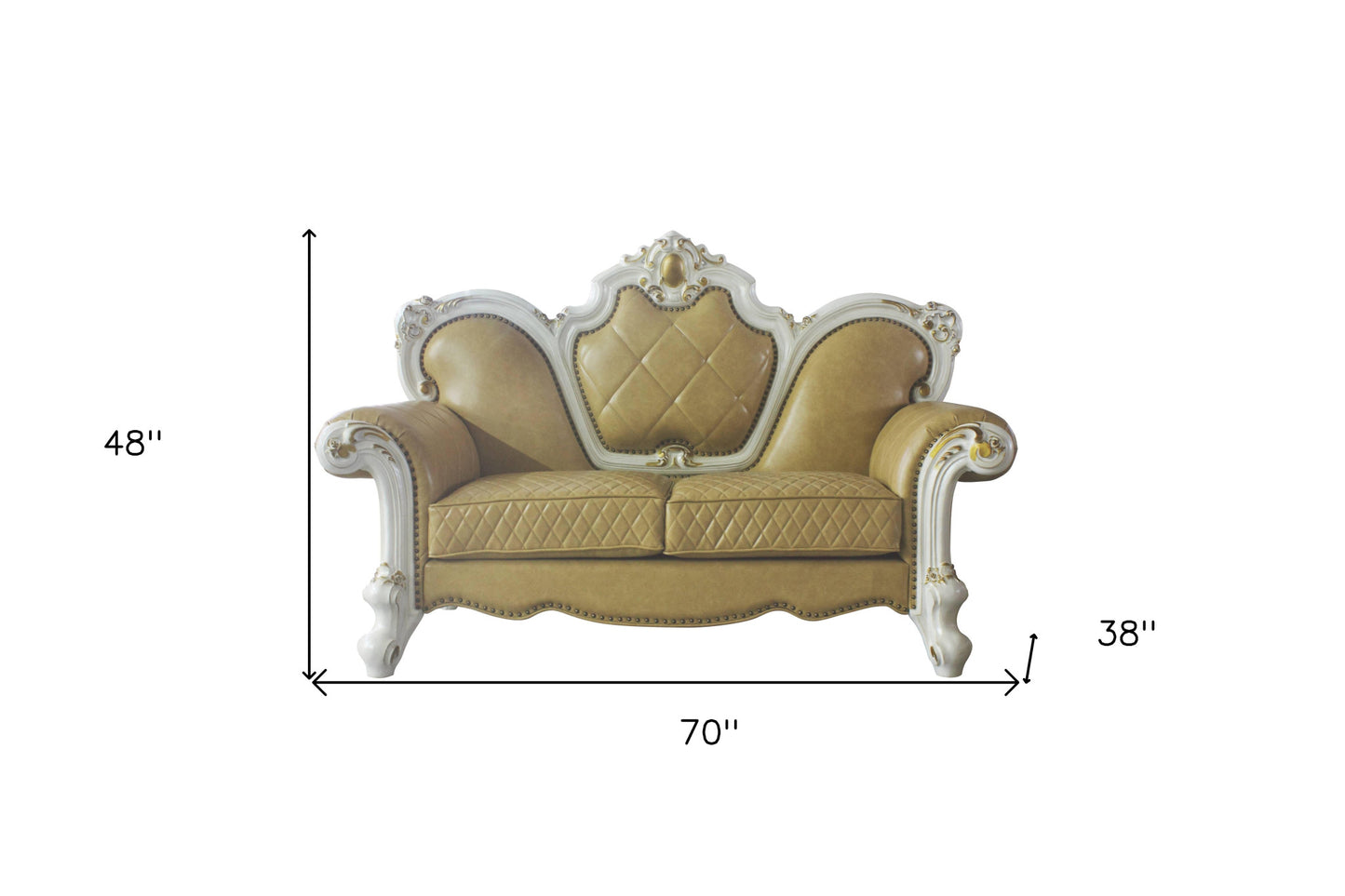 Faux Leather Loveseat and Toss Pillows