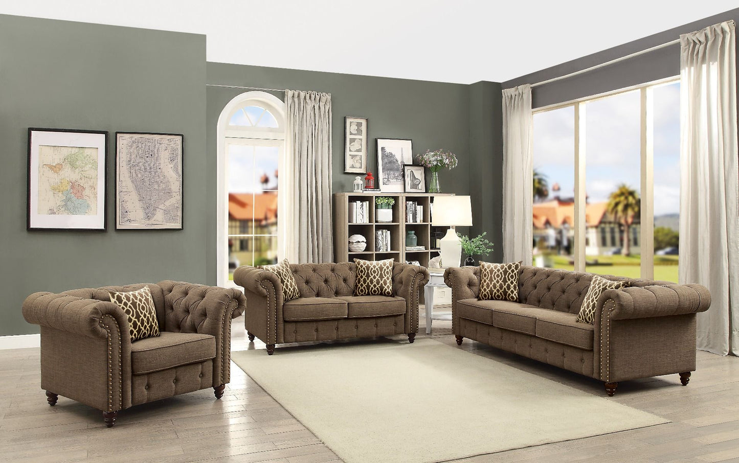 Linen Loveseat