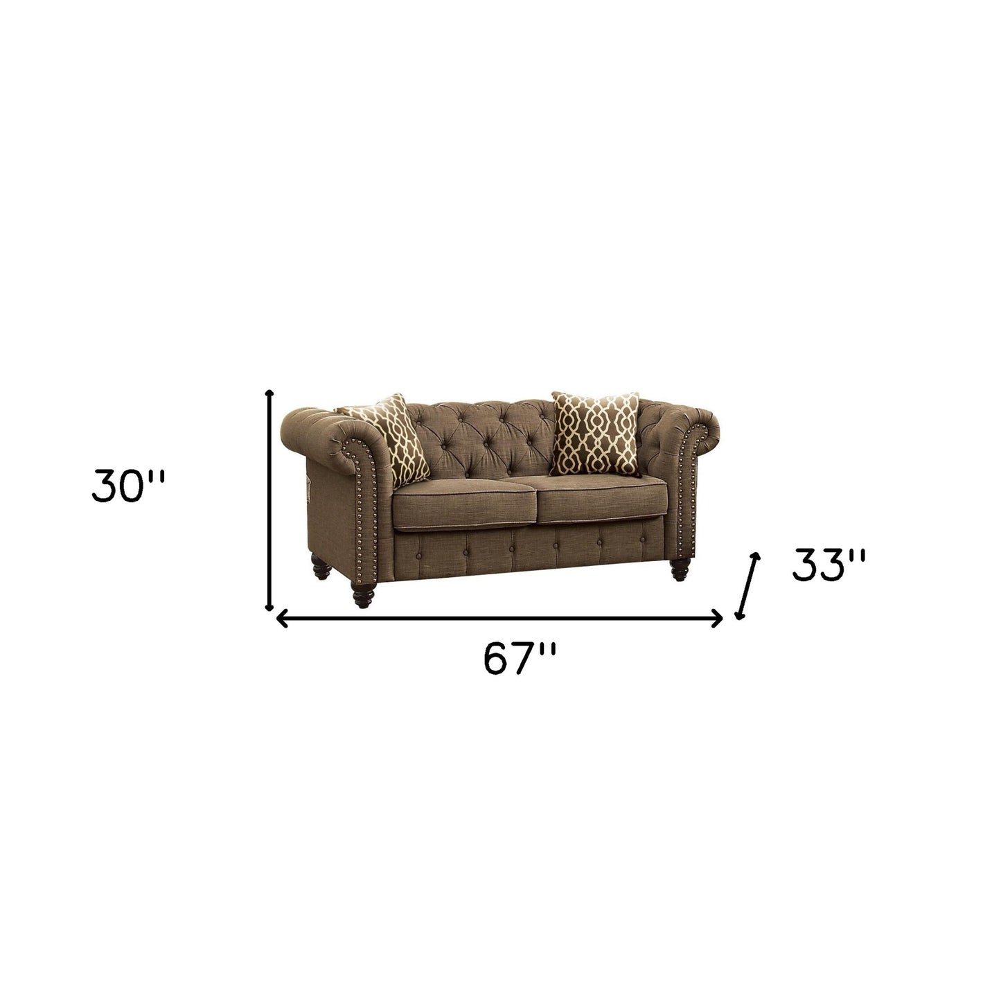 Linen Loveseat